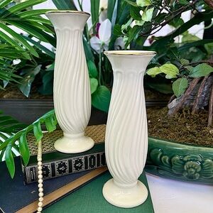 🆕 NWT Lenox Candle Sticks Ivory Housewarming Collection Candle Holders PAIR